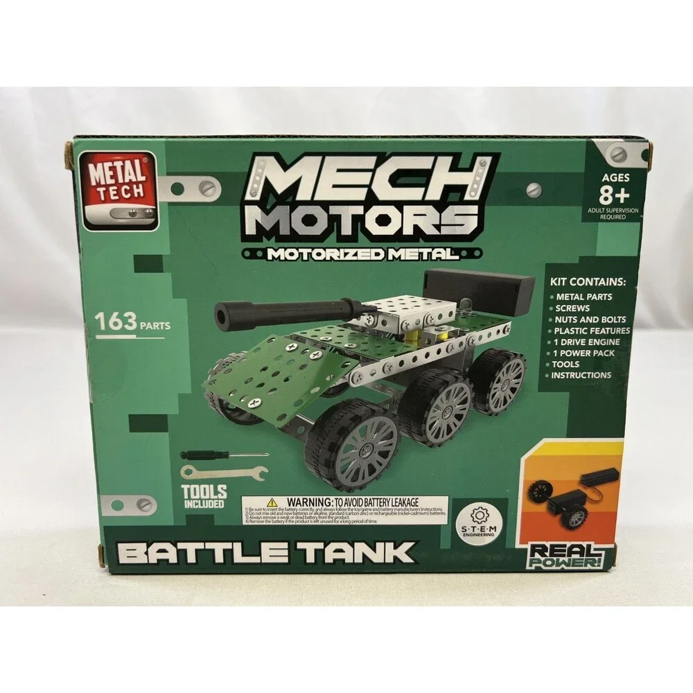 Metal Tech Mech Motors Motorized Metal Battle Tank (FACTORY SEALED)